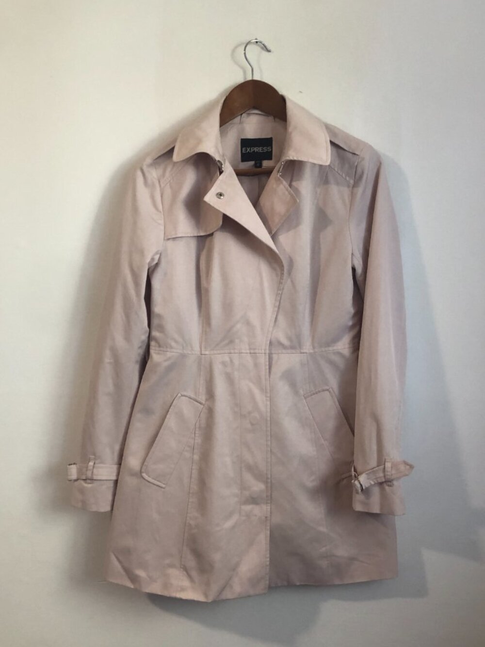 Light Pink Trench Coat from Express Size XS